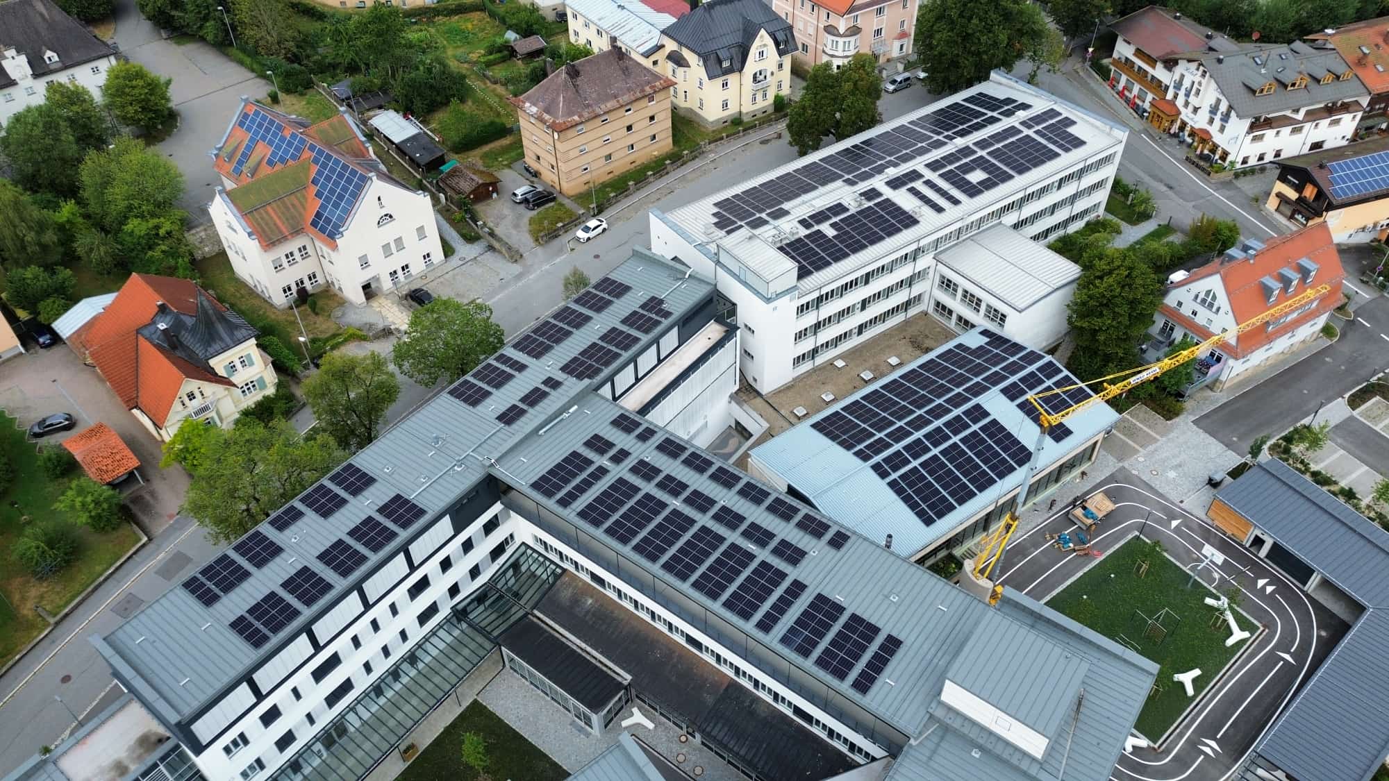 PV Gymnasium Zwiesel: pv gymnasium zwiesel luftbild
